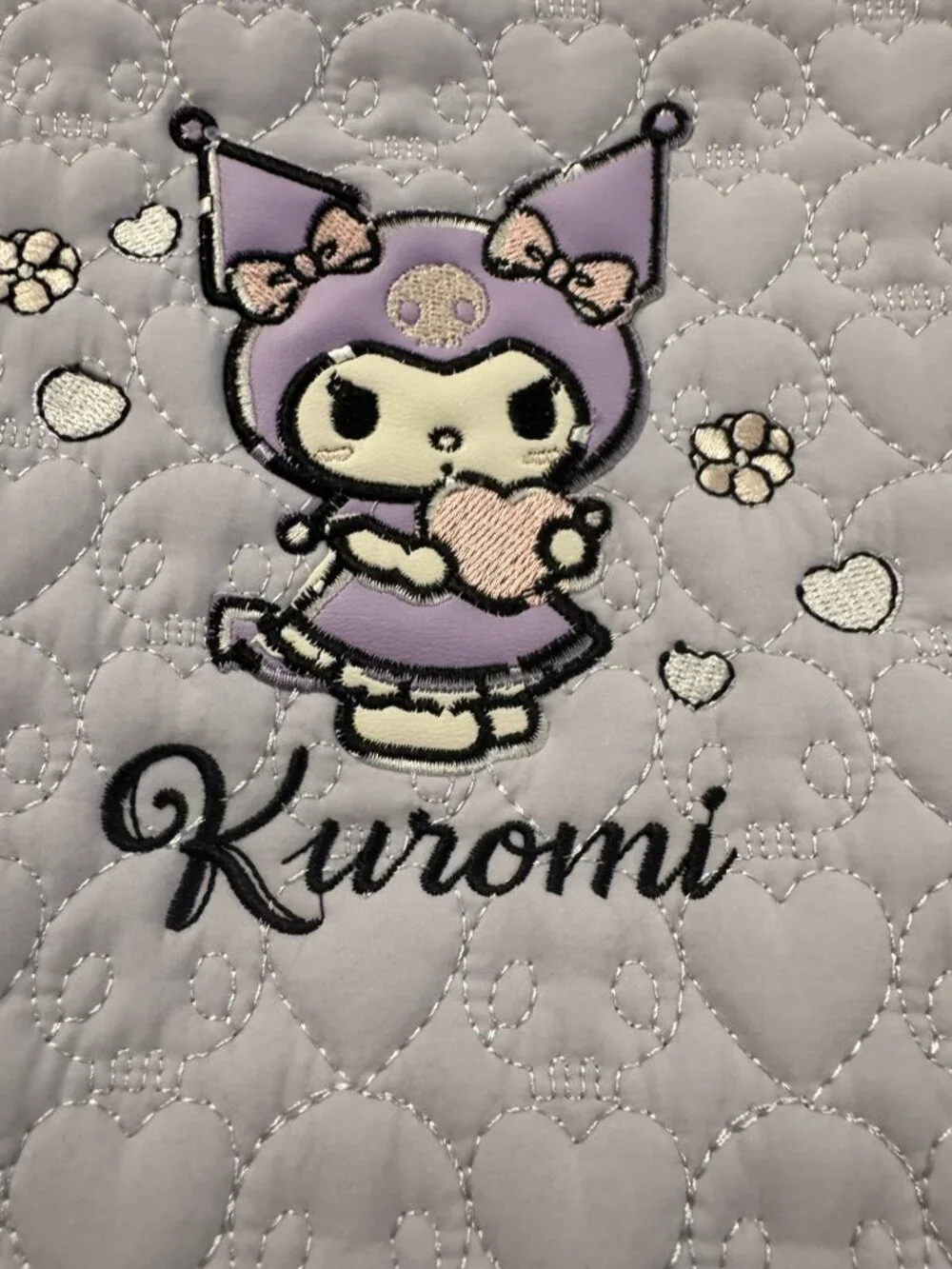 Hello Kitty and Friends Sanrio Primark Kuromi Makeup Bag Purple Quilted New X10